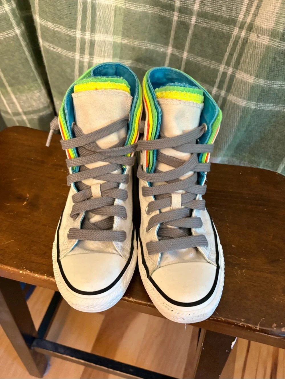 Converse stacked four layer neon body all star high top sneakers 7 - Picture 3 of 11